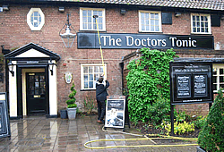 We are proud to clean for Doctors Tonic.First class window cleaning services in Herts Beds & Bucks. Free local Contract cleaning quotations 